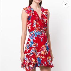 Saloni sleeveless floral print dress